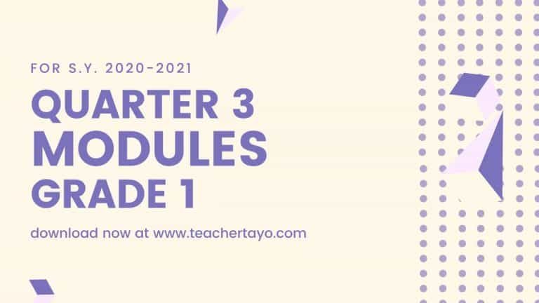 Grade 1 ADM Modules Quarter 3