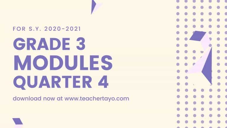 Grade 3 ADM Modules Quarter 4