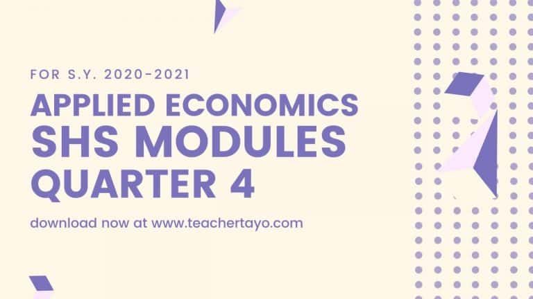 Applied Economics Senior High School Learning Modules