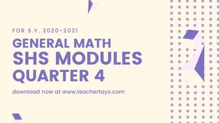 General Math Senior High School Learning Modules